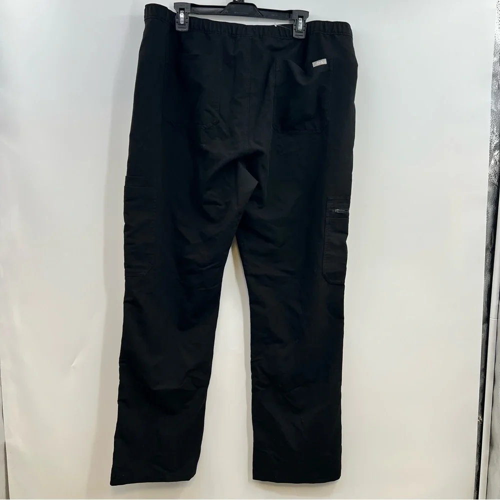 FIGS Cairo Cargo Scrub Pants Mens XXL Black Technical Collection TM3001